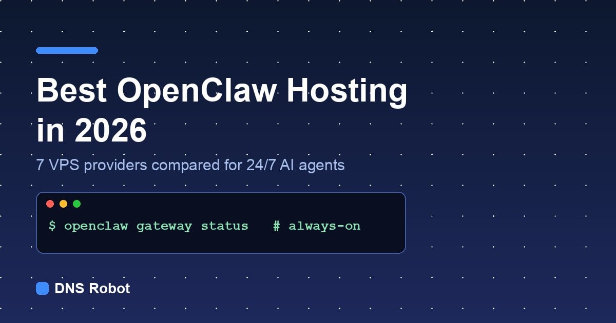 Best OpenClaw hosting comparison of seven VPS providers for running an always-on AI agent