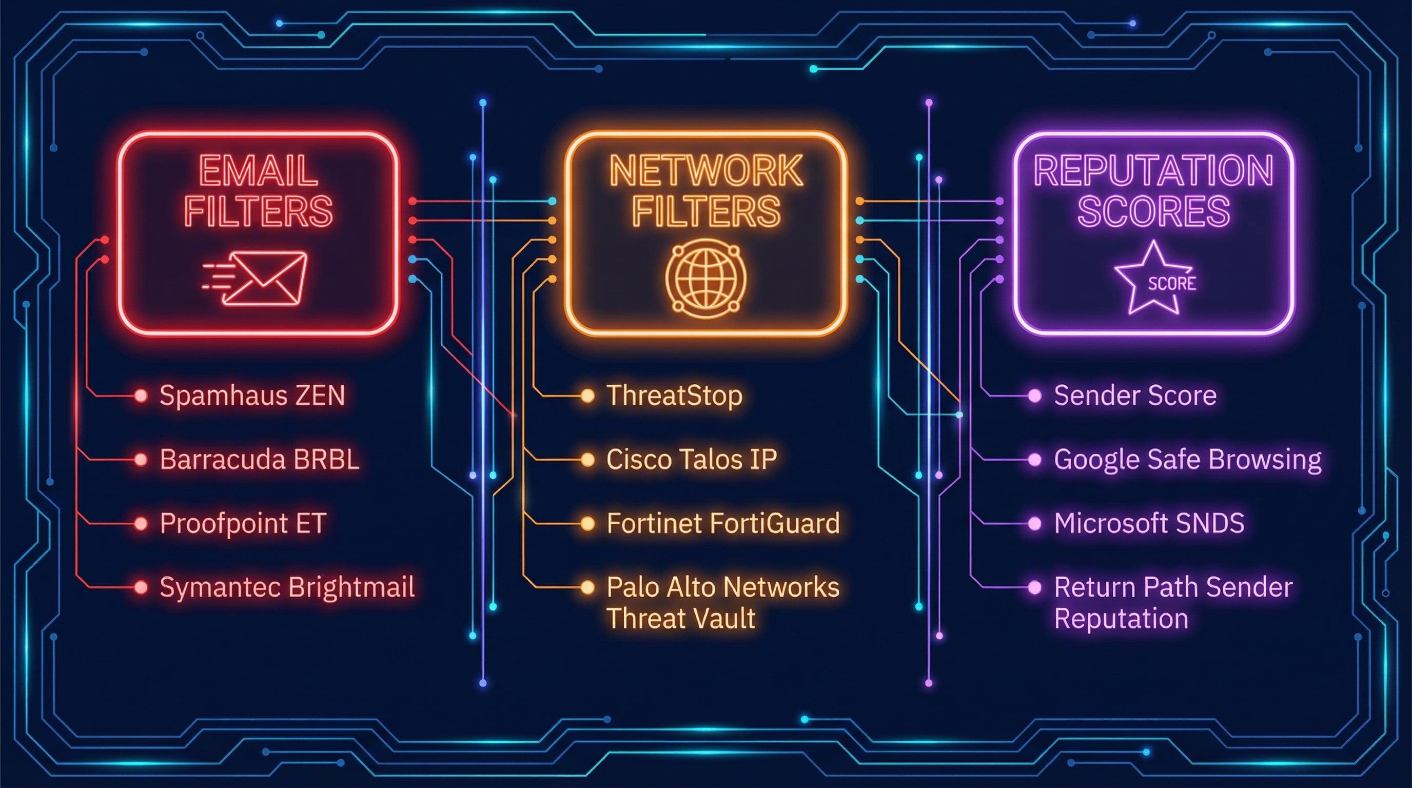 Comparación de los tipos de blacklist de IP — Spam, Malware y Sistemas de Reputación con ejemplos