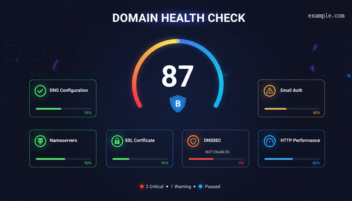 Domain Health Check — DNS, Email & Security Analysis | DNS Robot