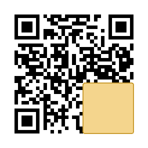 QR code no nível de correção de erros Q com 18% coberto por um adesivo